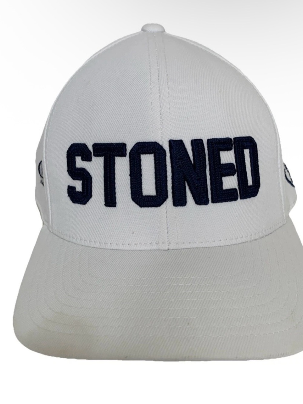 G / FORE  Flex fit Cap STONED SPELL OUT Navy White Snap Back GOLF GOLFER